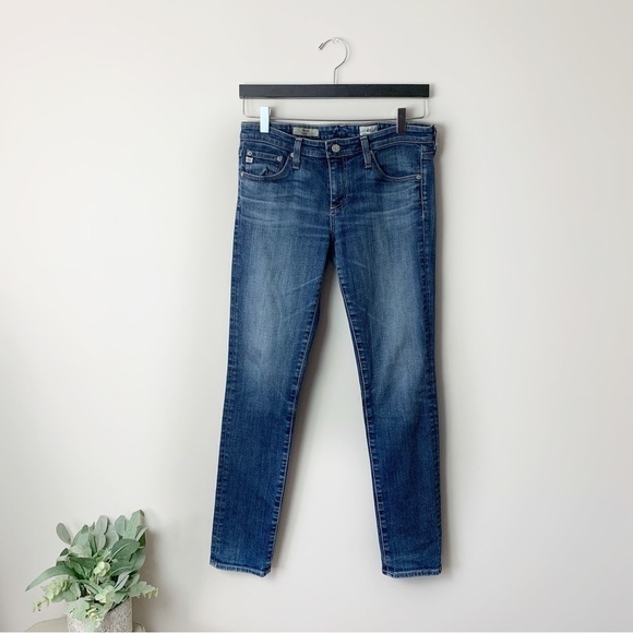 [Adriano Goldschmied] Medium Wash Low Rise The Silt Cigarette Leg Denim Jeans - Picture 1 of 10